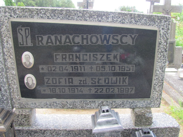Franciszek Ranachowski 1911 Wysin - Grobonet - Wyszukiwarka osób pochowanych