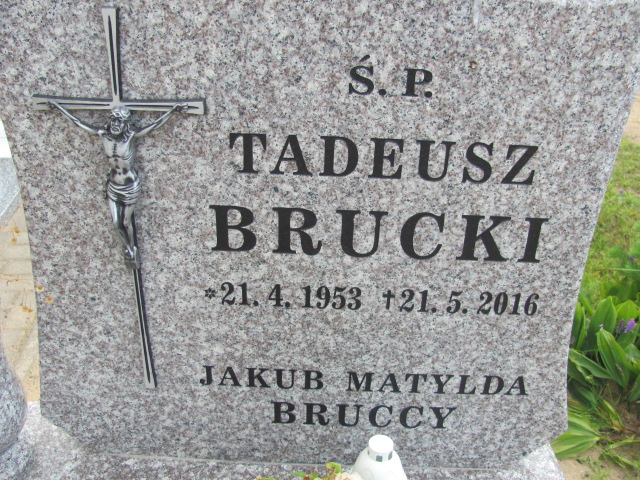 Tadeusz Brucki 1953 Wysin - Grobonet - Wyszukiwarka osób pochowanych