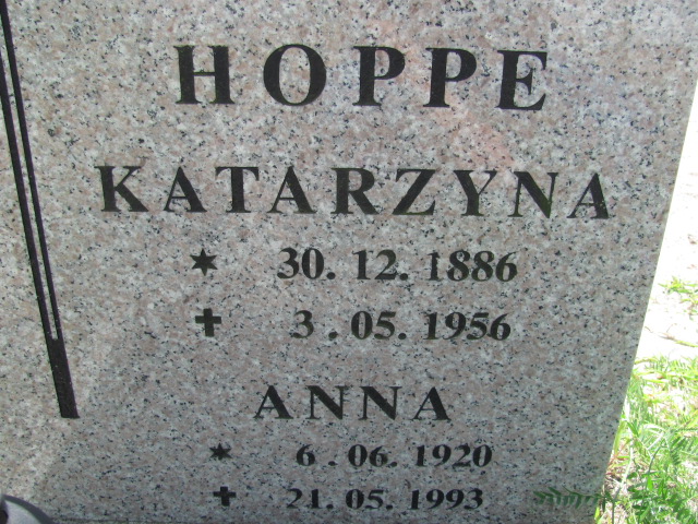 Anna Hoppe 1920 Wysin - Grobonet - Wyszukiwarka osób pochowanych