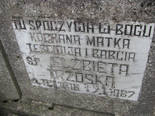 Elżbieta Trzoska 1916 Wysin - Grobonet - Wyszukiwarka osób pochowanych